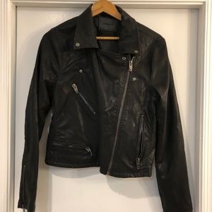 faux leather jacket